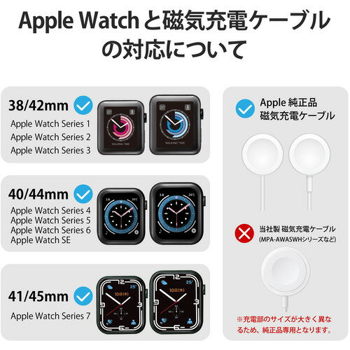 エレコム AW-DSCHPBK Apple Watch 充電器 卓上 スタンド スリム ブラック
