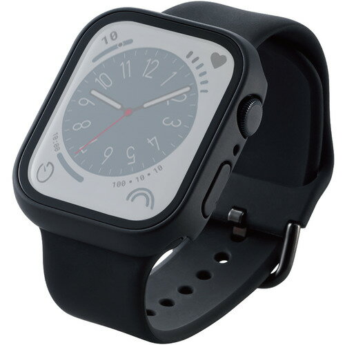 エレコム AW-22AFCGOBK Apple Watch 45mm用フルカバーケース プレミアムゴリラガラス 高透明 ブラック AW22AFCGOBK エレコム AW-22AFCGOBK Apple Watch 45mm用フルカバーケース プレミアムゴリラガラス 高透明 ブラック AW22AFCGOBK