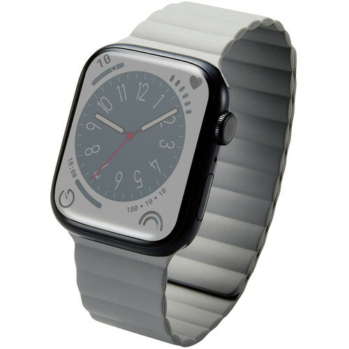 エレコム AW-45BDMAGGY Apple Watch 49/45/44/42mm/バンド/マグネット/シリコン/グレー AW45BDMAGGY エレコム AW-45BDMAGGY Apple Watch 49/45/44/42mm/バンド/マグネット/シリコン/グレー AW45BDMAGGY