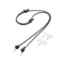 エレコム P-STSDH2LR06BK スマホ ショルダーストラップ/レザー丸紐6mm/ブラック 42~75cm 長さ調整可(2)