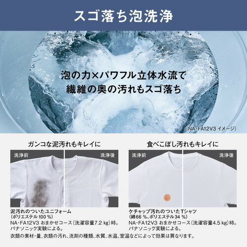Panasonic（パナソニック）『全自動洗濯機（NA-FA8H3-W）』