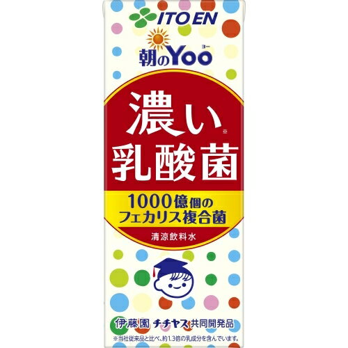 伊藤園 紙朝のYoo濃い乳酸菌 200ml 12本【セット販売】