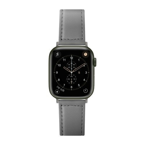 PGA PG-AW49PU02GY Apple Watch 49／45／44／42mm用 PUレザーバンド グレー