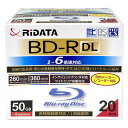 RiDATA BD-R260PW 6X.20P SC A 録画用BD-R DL スリムケース入り 20枚パック 1〜6倍速 インクジェットプリンター対応 50GB ホワイト(2)