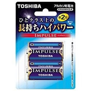 東芝 LR14H 2BP (単2形) 2本 アルカリ乾電池 「IMPULSE」 東芝 LR14H 2BP (単2形) 2本 アルカリ乾電池 「IMPULSE」