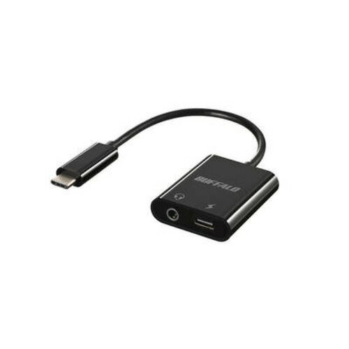 BUFFALO BSMPCPD350BK Type-C to 3.5mm 3ˡ4˥ƥ쥪ߥ˥ץ饰+PD ǥѴץ ...