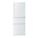 東芝 冷蔵庫 326L 右開き 3ドア 幅60cm スッキリ収納3段冷凍室 うるおいラップ野菜室 節電モード GR-W33SC ホワイト系 2024年製