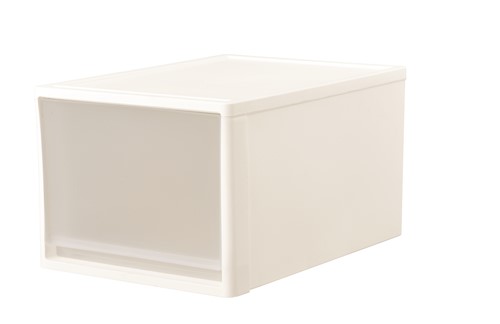 [幅39×奥行53×高さ30cm] 収納ケース プラスチック クローゼット用 ストラ53L ホワイト