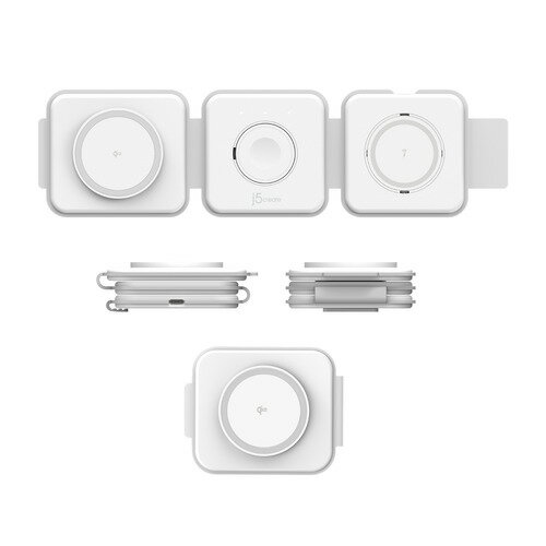 j5create JUPW3215W Qi2 3in1 フラット／三角形式 ワイヤレス充電器