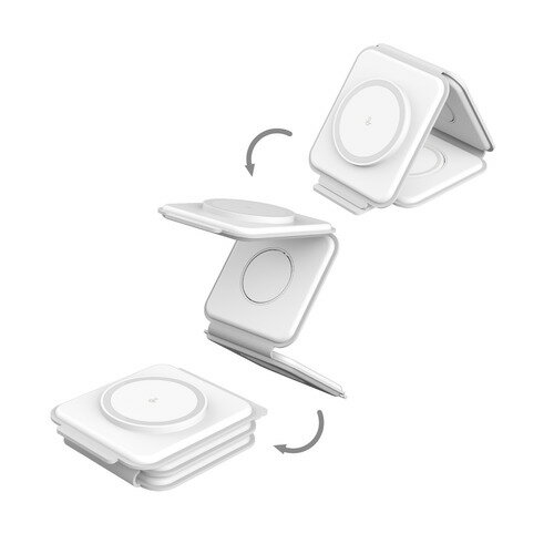 j5create JUPW3215W Qi2 3in1 フラット／三角形式 ワイヤレス充電器