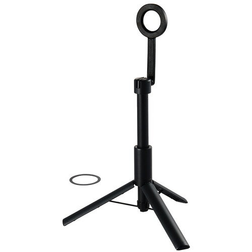 エレコム P-STMFBK 着脱簡単な床用スマホ三脚スタンド ブラック