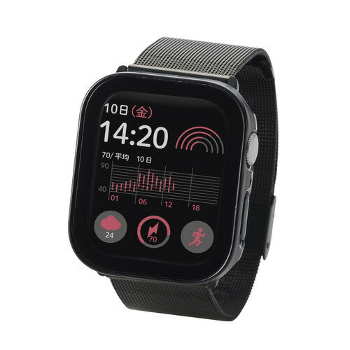 エレコム AW-23DFCGEBK Apple Watch SE ( 第2・第1世代 ) Series 6 ・ 5 ・ 4用カバー 強化ガラス ブラック エレコム AW-23DFCGEBK Apple Watch SE ( 第2・第1世代 ) Series 6 ・ 5 ・ 4用カバー 強化ガラス ブラック