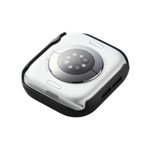 エレコム AW-24AFCGOBK Apple Watch Series 10 [46mm]用カバー 強化ガラス 指紋防止 ブラック