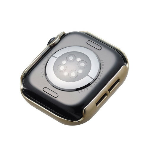 エレコム AW-24BFCGPGD Apple Watch Series 10 [42mm]用カバー 強化ガラス 指紋防止 ゴールド