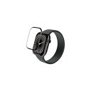 エレコム AW-24BFLGARR Apple Watch Series 10 42mm 対応 フルカバーガラスフィルム スーパーAR 高透明 指紋防止 治具付 ブラック(2)
