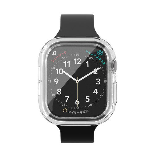 PGA PG-AWTP42CL Apple Watch Series 10 42mm用 ガラスハイブリッドケース 強化ガラス／クリア