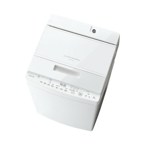東芝 全自動洗濯機 洗濯:8.0kg 簡易乾燥 幅60cm ウルトラファインバブル洗浄 Ag+抗菌水 ザブーン水流 AW-8DH5(W) ホワイト系