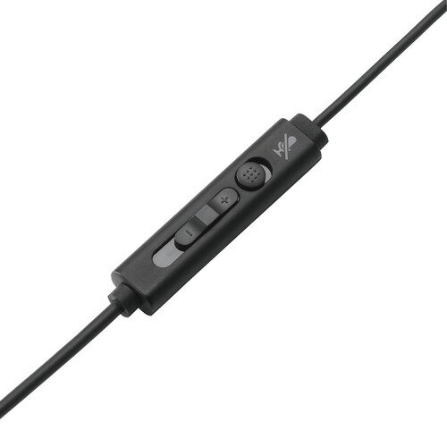 エレコム HS-EP21MUBK 片耳カナル型有線ヘッドセット USB 接続 マイク付き ミュート機能 Windows Mac対応 ブラック