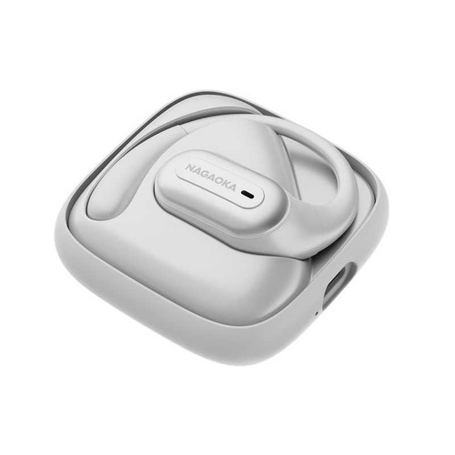 ナガオカ オープンイヤー型ワイヤレスイヤホン 左右分離 Bluetooth対応 USB ホワイト NOW10WH