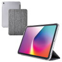 エレコム TB-A25RWVCGY iPad ケース 11インチ ( A16 )/10.9インチ 第10世代 ファブリックフラップ カバー グレー