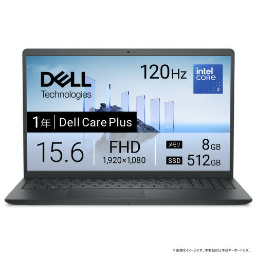 DELL ΡPC Dell 15 DC15250 ND25-FWB[15.6 | եHD | Core 3 100U | 8GB | 512GB | Windows 11 Home | ܥ֥å]