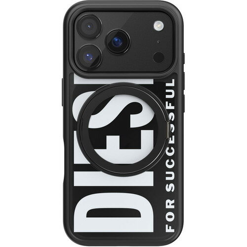 DIESEL iPhone17 Pro DIESEL Ringstand-MagSAFE Case FW24 black／white 60405