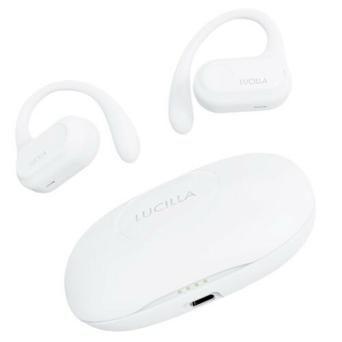 LUCILLA TWSOP02WH フルワイヤレスイヤホン オープンイヤータイプ 左右分離 Bluetooth対応 IPX4防水 ホワイト(2)