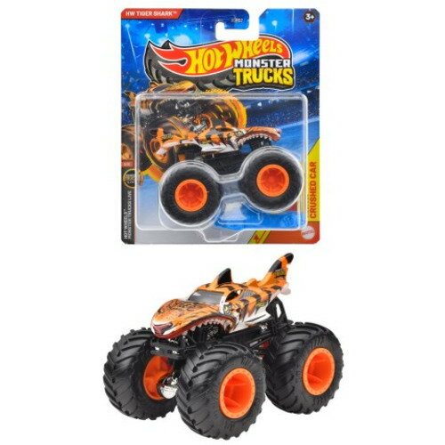マテル 1／64 ホットウィール モンスタートラック 1：64 タイガー・シャーク ミニカー