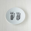 【特典つき】2CATS Plate 15cm（2キャッツ プレートM）Bitte Stenstrom（ビッテ・ステンストローム）波佐見焼 国産 ケーキ皿 パン皿 フルーツ皿 取り皿 ネコ かわいい おしゃれギフト ラッピング ギフトラッピング プレゼント