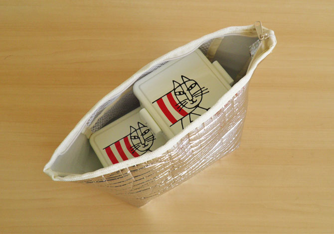 ランチトートバック【リサ・ラーソン】【マイキー】グリーン/グレー保冷保温もできるアルミバック付き！【アウトレット】【あす楽対応】【送料無料】