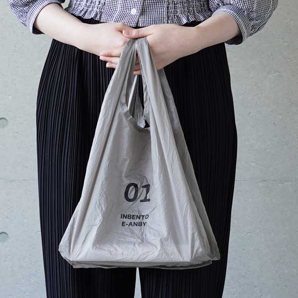 ＼3点までネコポス可／CONVENI BAG INBENTO コンビニバッグ インベント E-ANBY全3色 グレー/カーキ/ネイビーカラビナ付き エコバッグ コンパクトサイズ シンプルコンビニ弁当 雑誌 メンズ レジ袋 623205/623212/623229ギフト ラッピングのサムネイル