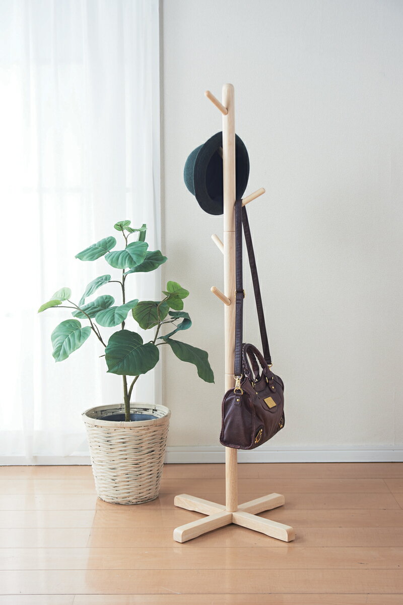木製ポールハンガー Sサイズ高さ1m23cm ナチュラルインテリア 家具