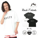 ラスティ メンズ 半袖 ラッシュ トップス ラッシュガード Tシャツ 紫外線 UV カット ゆったり ビッグシルエット 速乾 吸汗 耐塩素 水陸両用 シンプル ...