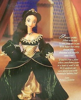 Disney ディズニー Aladdin Holiday 1999 Princess Jasmine Doll アラジン ホリデー 1999 プリンセスジャスミン ドール