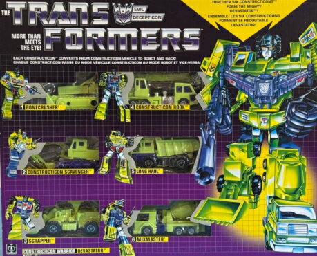 HASBRO ハズブロ トランスフォーマー G1 Constructicon Devastator デバステーター フィギュア　　　　　　　　　　　変形　トランスフォーム　ロボット　ディスプレイ　コレクション　重機　トラック