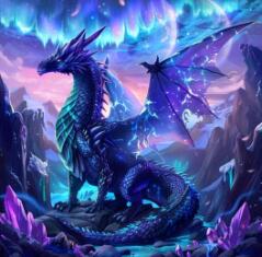 ダイヤモンドアート ドラゴン　　　　　　　　　　　　　モザイクアート　龍　竜　モンスター　ファンタジー　幻獣　動物　スタイリッシュ　おしゃれ　ギフト　プレゼント