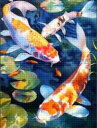 ダイヤモンドアート 錦鯉 モザイクアート 魚 池 コイ ニシキゴイ 動物 インテリア ギフト プレゼント