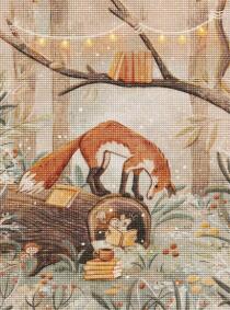 ダイヤモンドアート 　　　きつねと野ねずみ　　　　　　　　　モザイクアート　童話　キュート　ファ..