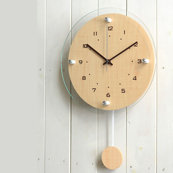 ナチュラルな壁掛け時計がおしゃれ』北欧・シンプルな天然木・電波時計