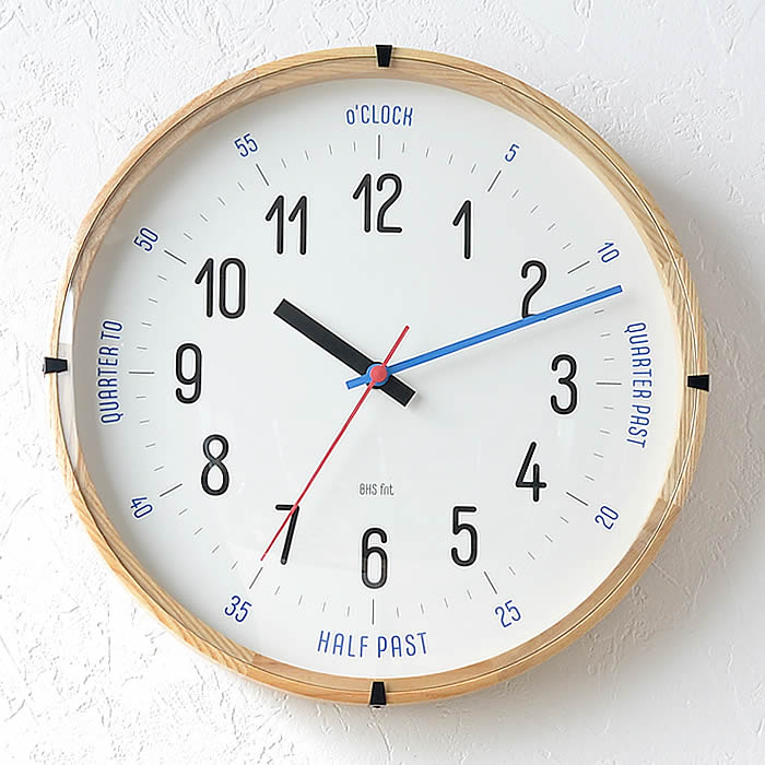 掛け時計 バウハウス ウォールクロック BAUHAUS Fonts Wall Clock CarlMarx カール・マルクス 音がしない 壁掛け 時計 木製 おしゃれ スイープムーブメント キッズ 子供 知育 シンプル 北欧 ギフト 新築祝い 引越祝い エルコミューン