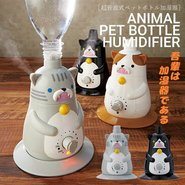 加湿器 アロマ 超音波 ペットボトル ネコ 猫 大容量 スチーム コンパクト 小さい おしゃれ インテリア 雑貨 タイマー付き 対応 省エネ かわいい 卓上 リビング 電源コード シンプル プレゼント ギフト