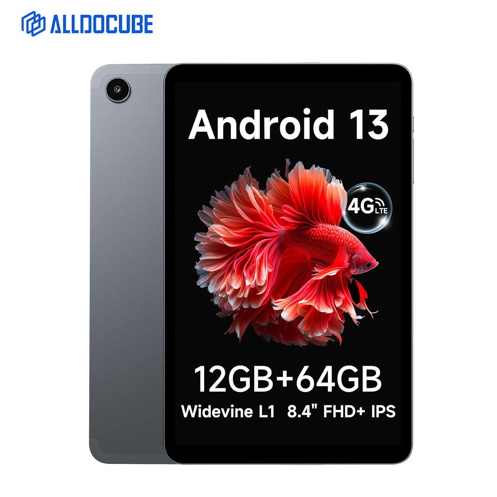 ALLDOCUBE iPlay50 mini 8インチタブレット Android 13タブレット wifiモデル 4GLTE通信可 FHD1920*1200 Incell IPSディスプレイ 12GB(4+8拡張) 64GBストレージ Widevine L1 8コアCPU SIMフリー GMS/PSE認証済 GPS機能付き