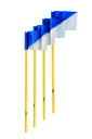 エバニュー EVERNEW 正規品 サッカー コーナー フラッグ ポール 4本組 長サ160×径4.3cm 青 白 黄 日本製 スポーツ 球技 運動 体育 学校...