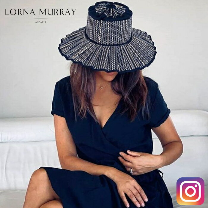 【正規品】LornaMurrayApparelローナマーレイ帽子麦わら帽子ストローハットmomIslandCapriHatアイランドカプリハットM大人折り畳みハンドメイドInstagramインスタグラムSNS