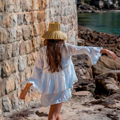 【正規品】LornaMurrayApparelローナマーレイ帽子麦わら帽子ストローハットmomIslandCapriHatアイランドカプリハットM大人折り畳みハンドメイドInstagramインスタグラムSNS