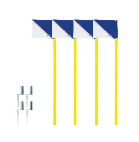 Rakuten - 三和体育 コーナーフラッグDX 4本セット 学校 体育用品 送料無料 S-4070