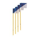エバニュー EVERNEW 正規品 サッカーコーナーフラッグポール(4本入) 送料無料