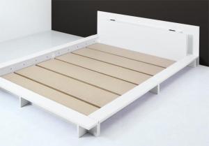 Rakuten - モダンライト・コンセント付きローベッド ベッドフレームのみ セミダブル 送料無料