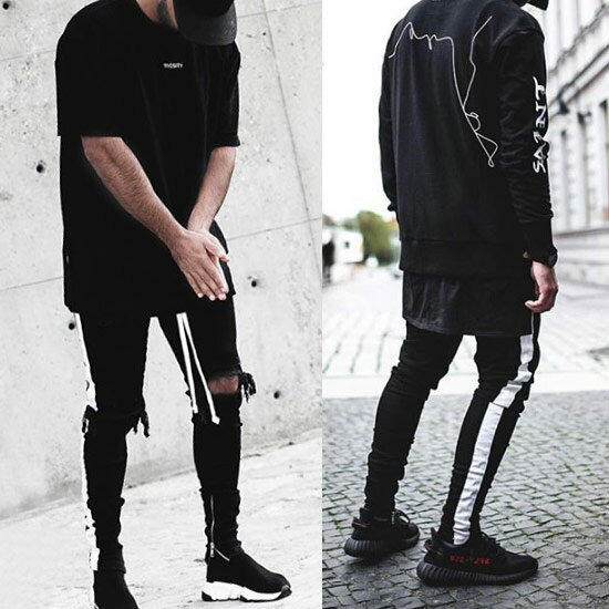 スキニーパンツ メンズ デニムパンツ ライン ダメージ加工 スキニーデニムパンツ 細身 美脚 スリムパンツ スキニーパンツ インポート 送料無料 秋 冬 新作 個性的 V系 ヴィジュアル系 ホスト 大人 ストリート系ファッション 衣装 韓国ファッション ブラック 黒