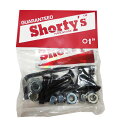 ショーティーズ SHORTYS 六角 ビス 1インチ (六角レンチ付き) U2997-C01S01 スケートボード ビスナット